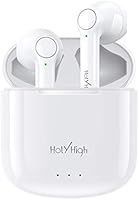 Écouteurs Bluetooth 5 sans Fil Stéréo, HolyHigh Oreillettes Intra-Auriculaires,Contrôle Tactile,25h d'Autonomie,...
