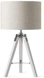 white tripod table lamp