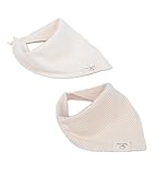 Organic Cotton Baby Drool Feeding Handkerchief Triangle Bib, Naturally Colored, Premium Absorbent Gift set for boys and girls, Chemical & Dye-Free
