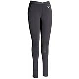 TuffRider Women's Ventilated Schooling Tights, Black/Charcoal, X-Large
