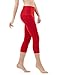 Tesla TM-FYC32-RED_Medium Yoga Pants High-Waist Tummy Control w Hidden Pocket FYC32