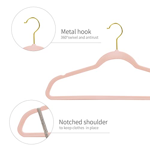 ManGotree Velvet Hangers, Coat&Suite Hangers, NoSlip Hangers, Ultra