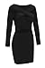 VOGRACE Women's Long Sleeve Cut Out Bandage Bodycon Party Clubwear Mini Dress S Black