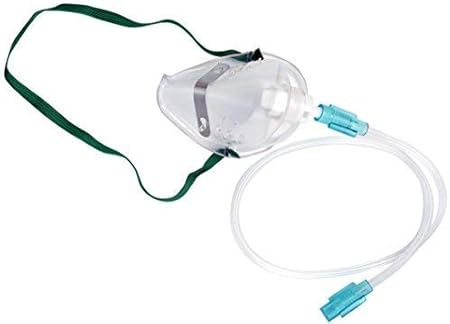 UNICqw Oxygen Mask Inhaler Accessories Mask Tube with Adjustable Oxygen Concentration-ADULT-1 pc