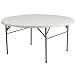 Flash Furniture 60'' Round Bi-Fold Granite White Plastic Folding Table [DAD-154Z-GG] primary