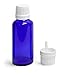 Nakpunar 24 pcs 18mm White Tamper Evident Caps w/Orifice Reducing Euro Droppers - For essential Oils White