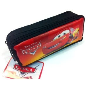 Red Disney Pixar Cars Double Zippered Pencil Pouch