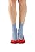 Foot Traffic Women's Non-Skid Red Ruby Slippers/Blue Slipper Socks (Shoe Size 4-10)