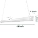 4FT LED Shop Linear Strip Light Fixture Linkable 40W 5200lm Replaces up to 2-Lamp T5HO/T8 Fluorescent Tube Low Bay Commercial Industrial 5000K 0-10V Dimmable, 1 Pack