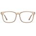 TIJN Blue Light Blocking Glasses Square Nerd Eyeglasses Frame Anti Blue Ray Computer Game Glasses (Burlywood)