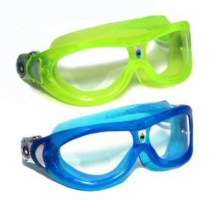 Aqua Sphere KIDS Seal 2 Pack Swim Goggles - 1Blue & 1Lemon Lime - Clear Lens