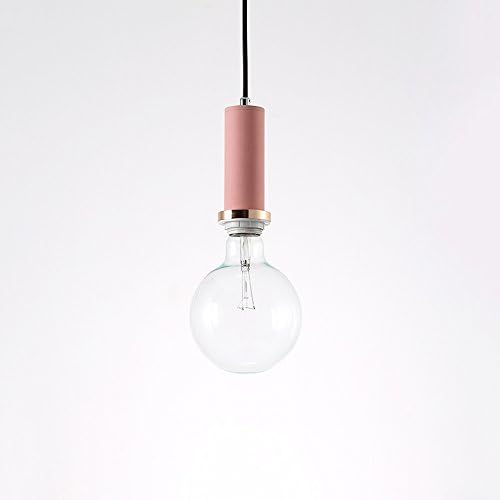 Mini Iron Chandeliers, Nordic LED Black/Blue/Pink/Gold/White Cafe Dining Room Small Ceiling Lamp Modern Minimalism Living Room Study Hallway Bedroom Pendant Light (Color : Pink)