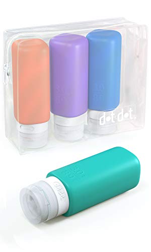 Leak Proof Refillable Silicone Travel Bottles - 3oz Travel Size Containers - Squeeze Bottle with TSA Bag - Thumbnail 6