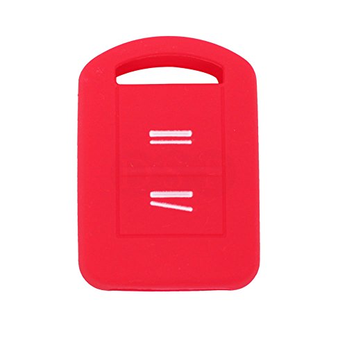 BROVACS Silicone Cover Protector Case Holder Skin Jacket Compatible with OPEL VAUXHALL 2 Button Remote Key Fob CV9621 Red