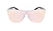 GAMT Rimless Wayfarer Sunglasses Futuristic Shield Mirrored Design