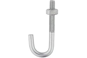 TRU GUARD 1/4" x 2-5/16", Zinc Plated Steel J Bolt with Hex Nut - Pack of (100)