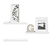 Wallniture Denver Wall Mounted Photo Ledge and Floating Shelf for Chic Home Décor, Wall Hanging Bookshelf, 22 Inch, White