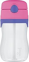 THERMOS FOOGO 11-Ounce Straw Bottle, Pink/Purple