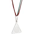 Mrinalini Organic 92.5 Sterling Silver Pyra Yantra Locket, 5 Gm, Energized Yantra Pendant, Unisex