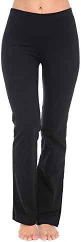 The Girls Plus Size Womens Cotton/Spandex Bootcut Pant (2X, Black)