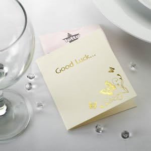 Butterfly Wedding 10 X Gold & Ivory Butterfly Lottery Ticket Scratch Card Holders Wedding Favour