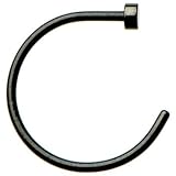 Body Candy Titanium Anodized Stainless Steel Black Nose Hoop 20 Gauge 3/8