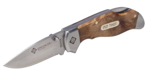 Greenlee 0652-24 Wood Drop Point Pocket Knife
