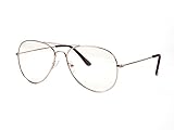 Gravity Shades New Non-Prescription Premium Aviator Clear Lens Glasses Gold