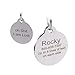 Stainless Steel Pet ID Tags - Engraved Personalized Dog Tags, Cat Tags Front & Back up to 8 Lines of Text – Bone, Round, Heart, Flower, Badge, House, Star, Rectangle, Bow Tie