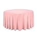 LTC LINENS Pink Tablecloth 120-In Round Table Cover for Circle Table Floor-Length - Washable, Wrinkle Resistant Polyester Fabric Cloth for Baby Shower