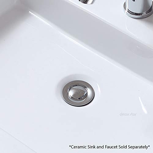 Decor Star PU-003-TC 1 1/2" Bathroom Faucet Vessel Vanity Sink Pop Up Drain Stopper Without Overflow Chrome