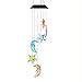 Changing Color Mobile Light, Anzome Star & Moon Spiral Spinner Windchime Portable Outdoor Decorative Romantic