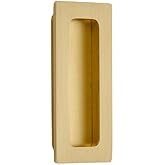 Emtek, Modern Rectangular, Flush Pull, 1-3/4" x 4", Satin Brass