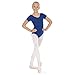 EUROTARD 1043 Girls Short Sleeve Leotard with Cotton