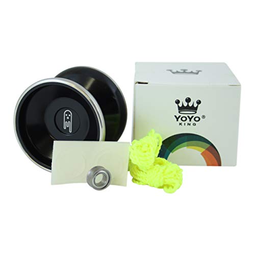 Black Yoyo King Ghost Bi Metal Aluminum and Steel Professional Trick
