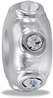 Davinci Beads Silver CZ Stopper Interchangeable Jewelry DB109-2