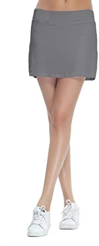 Honour Fashion スコート スポーツ レディース 吸汗速乾 ウエストゴム 無地 スカート インナースパッツ付 ミニスカート フレア F01