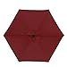 Blissun 7.5 ft Patio Umbrella, Yard Umbrella, Outdoor Market Umbrella with Push Button Tilt Crank (Red)