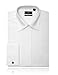 Alexander Dobell Men's Laydown Collar Plain Front Cotton Slim Fit Tuxedo Shirt