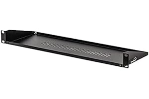 NavePoint Cantilever Server Shelf Vented Shelves Rack Mount 19 Inch 1U Black 6 Inches (150mm) deep