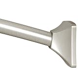 Moen CSR2164BN 72 in. Permanent Mount Adjustable Curved Shower Rod, Brushed Nickel