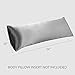 Bedsure Body Pillow Pillowcase Grey 20 x 54 inches - Super Soft Silky Satin Body Pillowcase - Envelope Closure Body Pillow Cover for Adults Pregnant Women