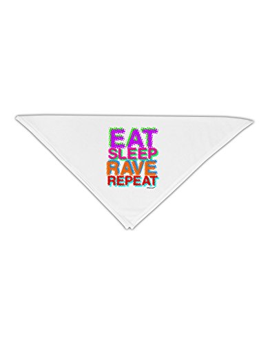 TooLoud Eat Sleep Rave Repeat Color Adult 19" Square Bandana