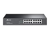 TP-Link 16-Port Fast Ethernet Unmanaged Switch | Plug and Play | Desktop/Rackmount | Metal | Fanless (TL-SF1016DS)