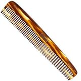 Kent Hand-Made 192mm large Size, Coarse/Fine Hair Dressing Table Comb - 9T