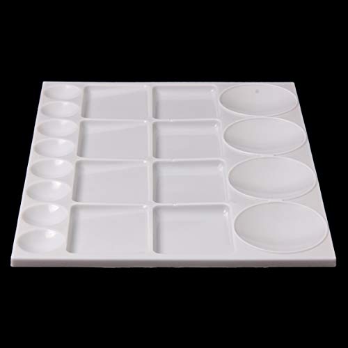 proturbo 2 Packs 20 Well Plastic Palette Paint Tray Palettes for Oil