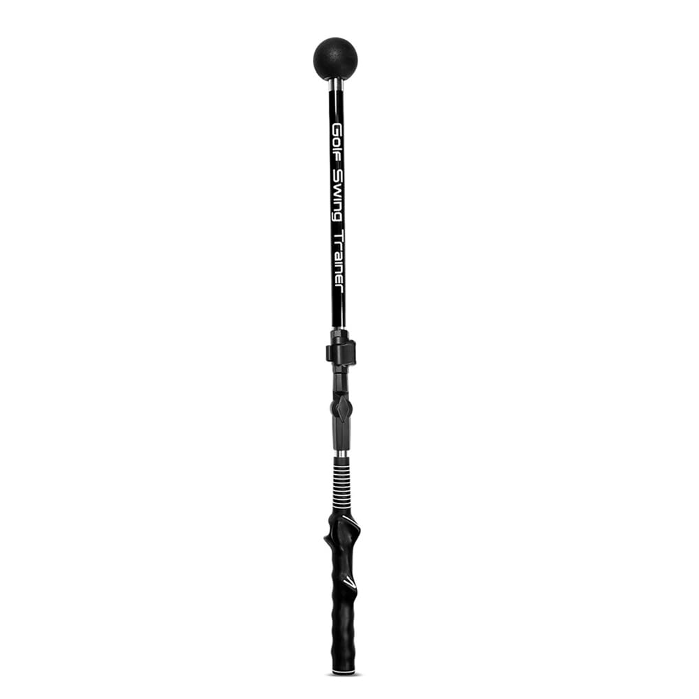beiyaiey Golf Training Aid Multi Adjustable Golf Swing Training Aid Stick Forearm Rotation Swing Posture Corrector Black