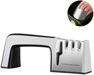 シャープナー 包丁研ぎ器 研ぎ器 ハサミ研ぎ器 4段階のナイフシャープニング