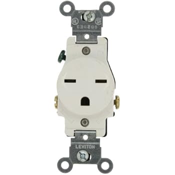 Leviton 5461-W 20-Amp 250-Volt NEMA 6-20R, 2P, 3W, Narrow ... 240 vac plug wiring 