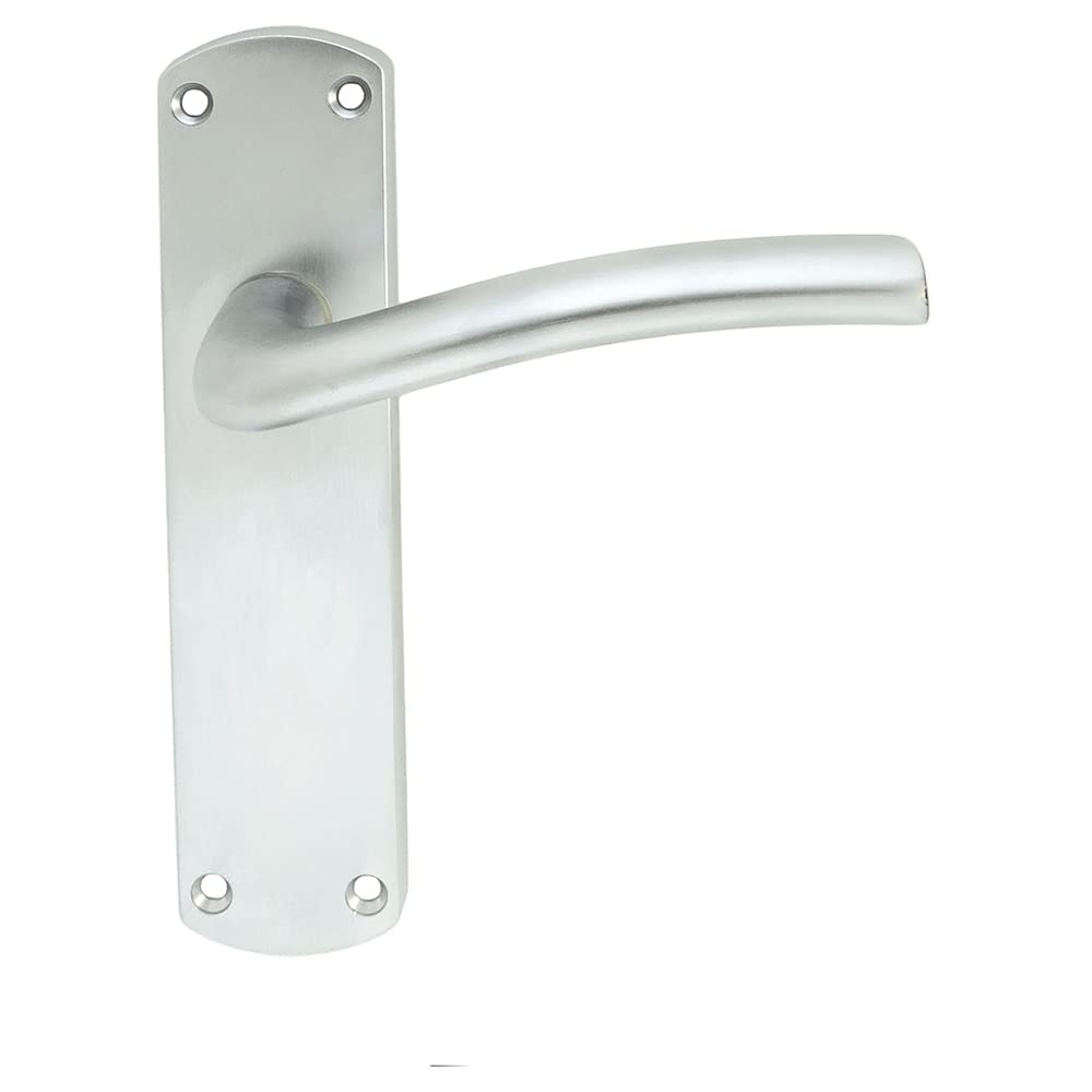 Serozzetta Liddel Door Handles on Backplate - Latch - Satin Chrome